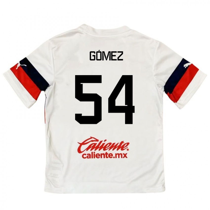 Niño Camiseta Miguel Gómez #54 Blanco Rojo 2ª Equipación 2024/25 La Camisa