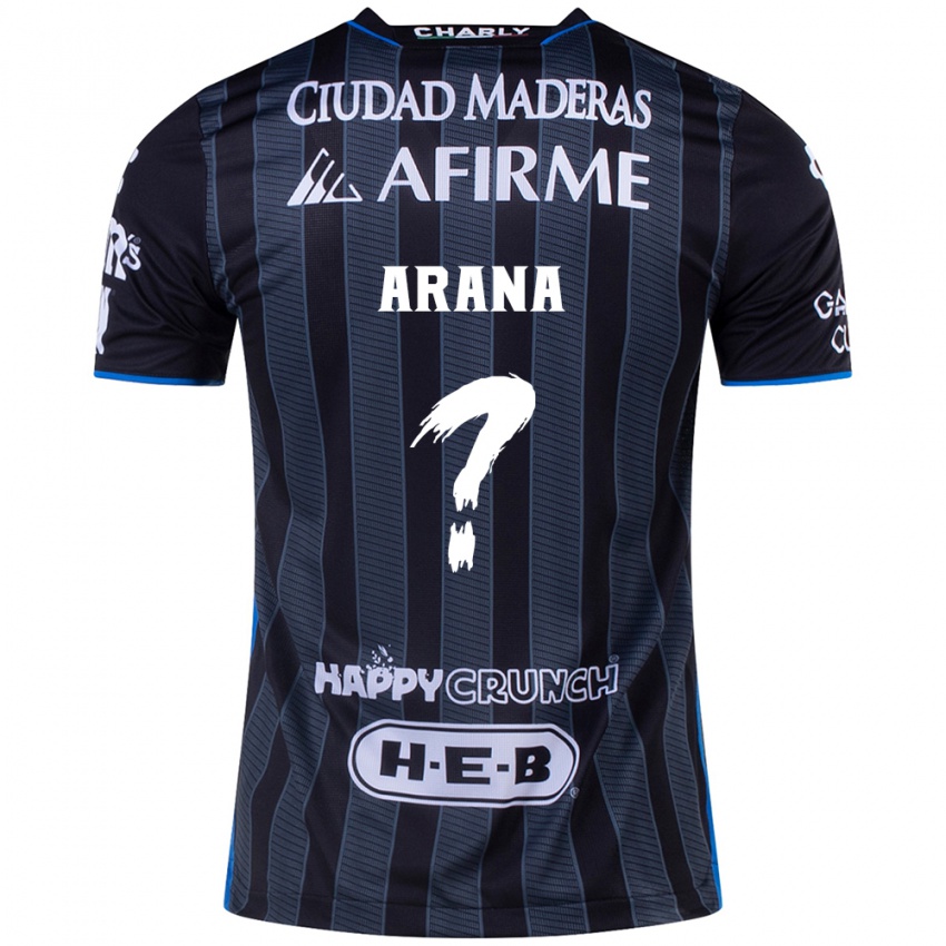 Niño Camiseta Alejandro Arana #0 Blanco Negro 2ª Equipación 2024/25 La Camisa