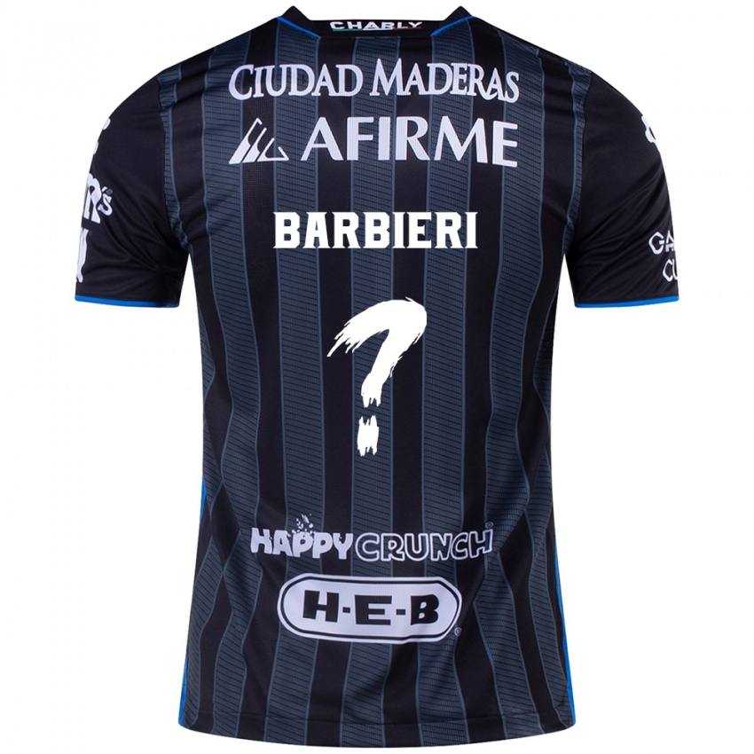 Niño Camiseta Miguel Barbieri #0 Blanco Negro 2ª Equipación 2024/25 La Camisa