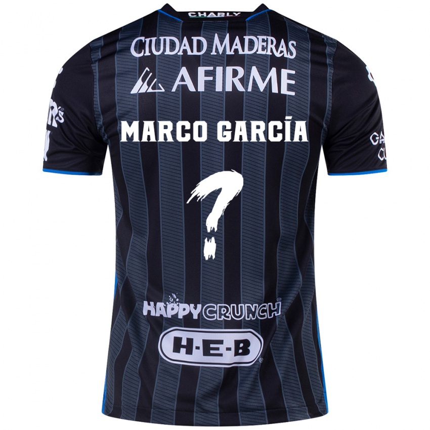 Niño Camiseta Marco Garcia #0 Blanco Negro 2ª Equipación 2024/25 La Camisa