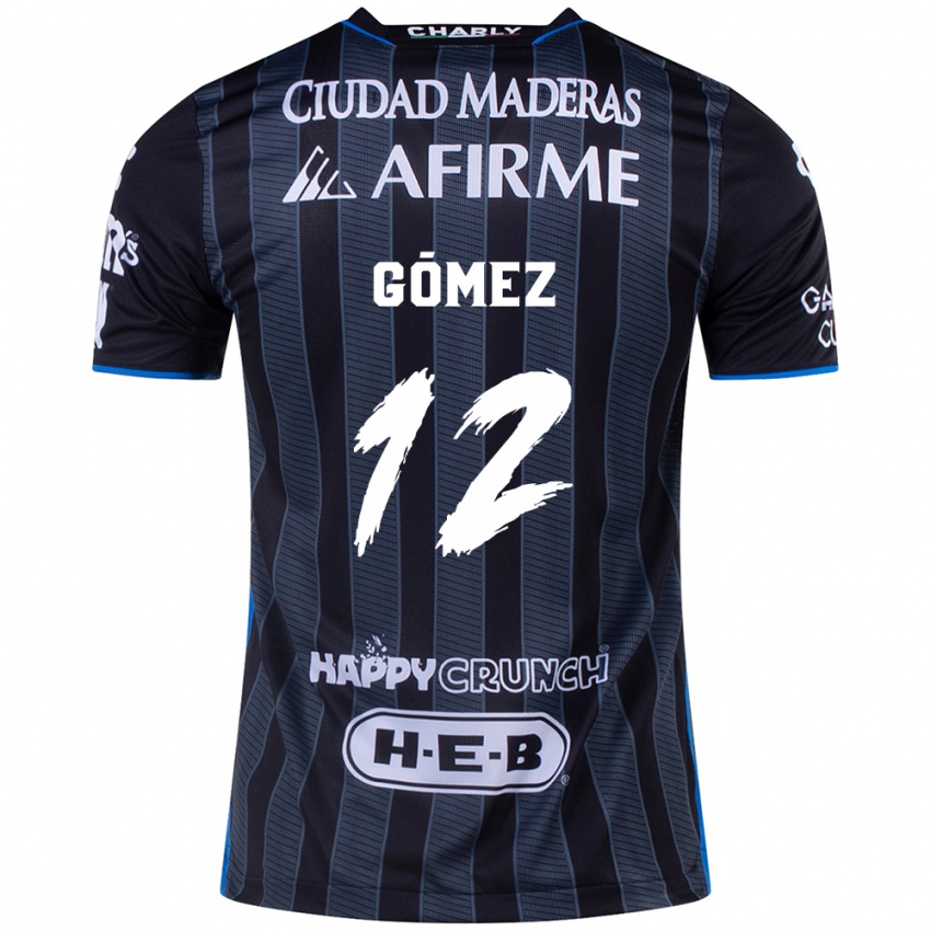 Niño Camiseta Jaime Gómez #12 Blanco Negro 2ª Equipación 2024/25 La Camisa