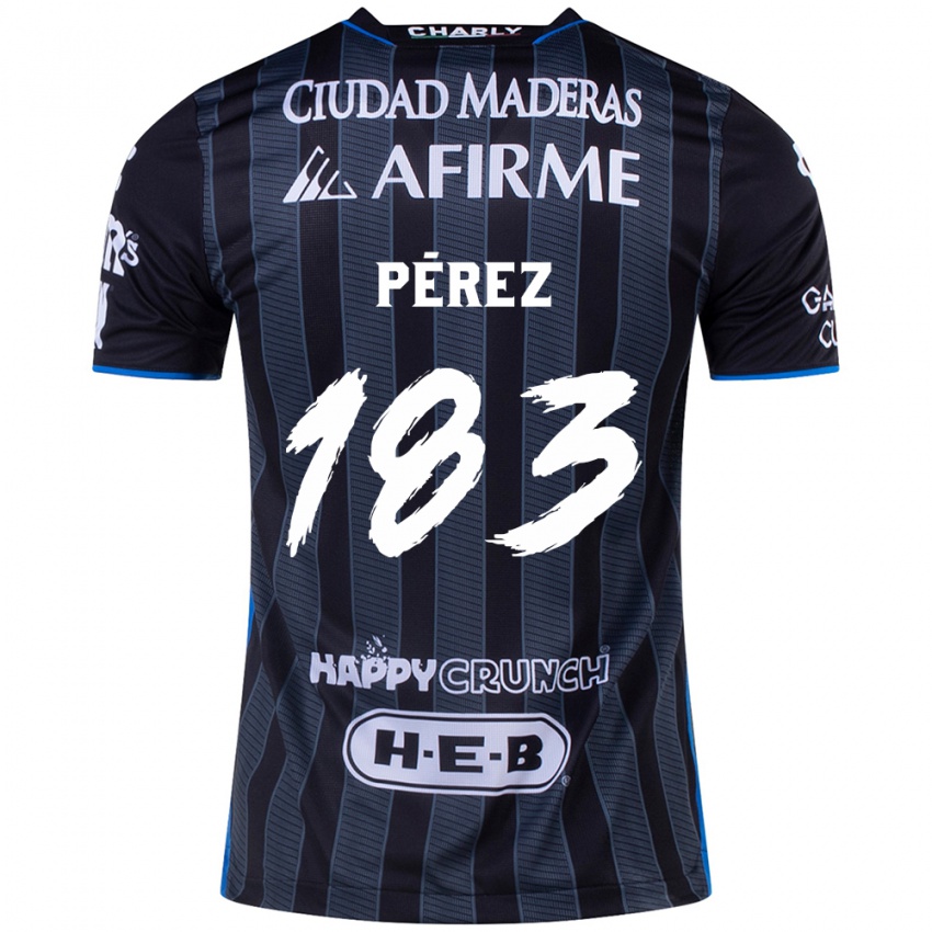 Niño Camiseta Aldahir Pérez #183 Blanco Negro 2ª Equipación 2024/25 La Camisa