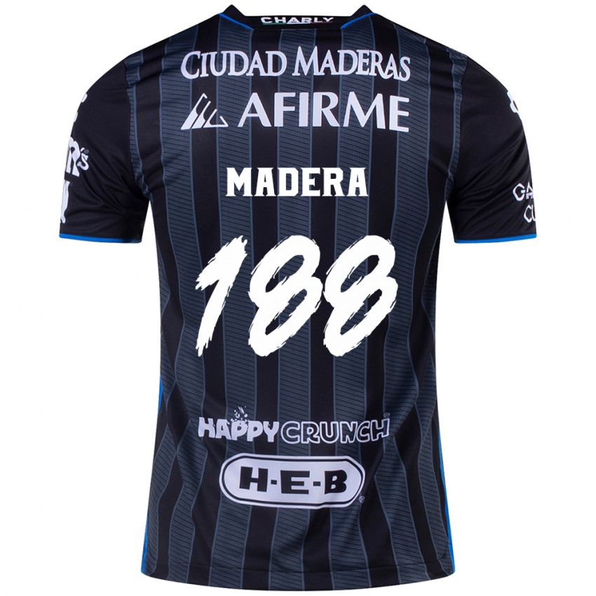 Niño Camiseta Héctor Madera #188 Blanco Negro 2ª Equipación 2024/25 La Camisa