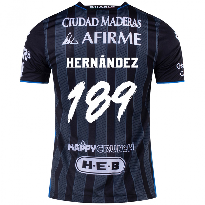 Niño Camiseta Sebastián Hernández #189 Blanco Negro 2ª Equipación 2024/25 La Camisa