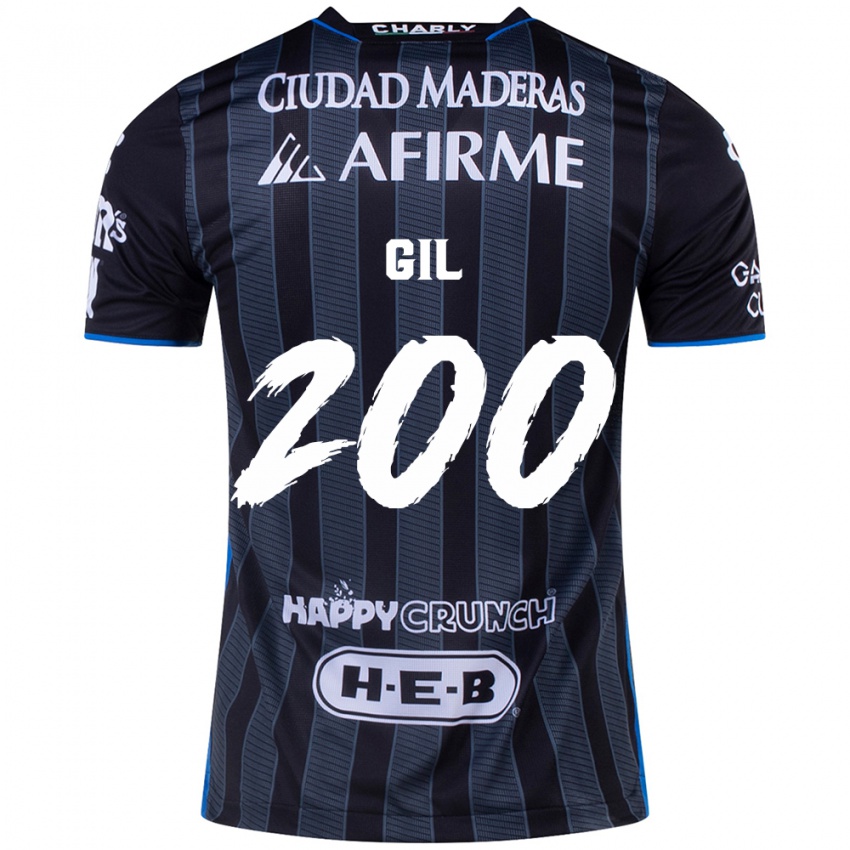 Niño Camiseta Gerardo Gil #200 Blanco Negro 2ª Equipación 2024/25 La Camisa