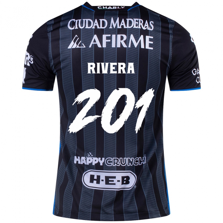 Niño Camiseta Christian Rivera #201 Blanco Negro 2ª Equipación 2024/25 La Camisa