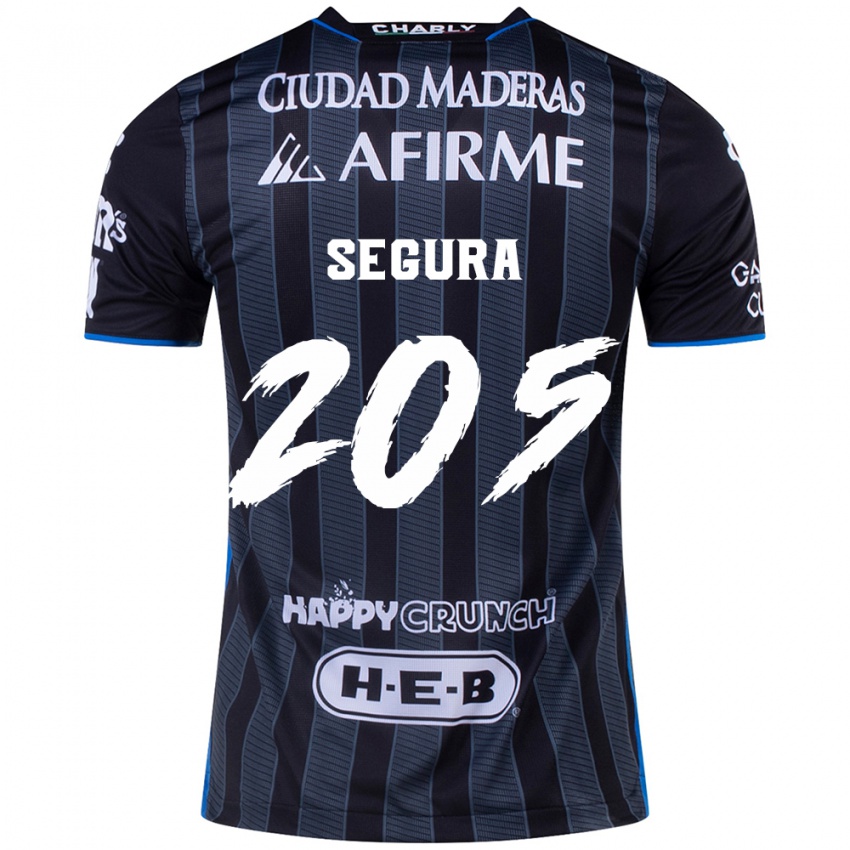 Niño Camiseta Mathías Segura #205 Blanco Negro 2ª Equipación 2024/25 La Camisa