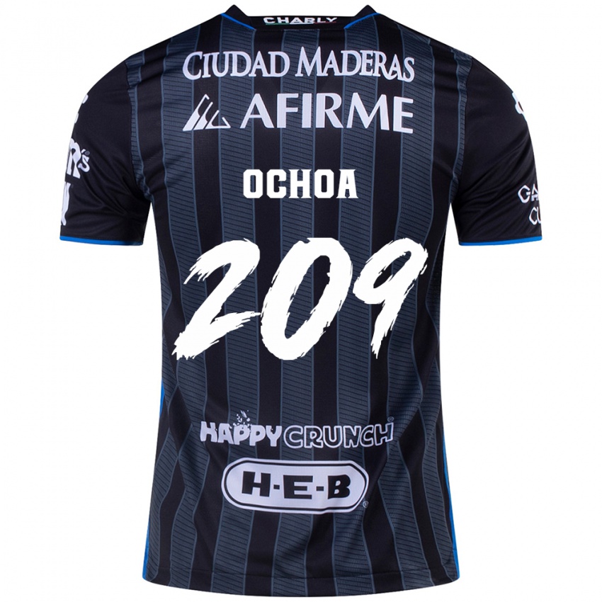 Niño Camiseta José Ochoa #209 Blanco Negro 2ª Equipación 2024/25 La Camisa