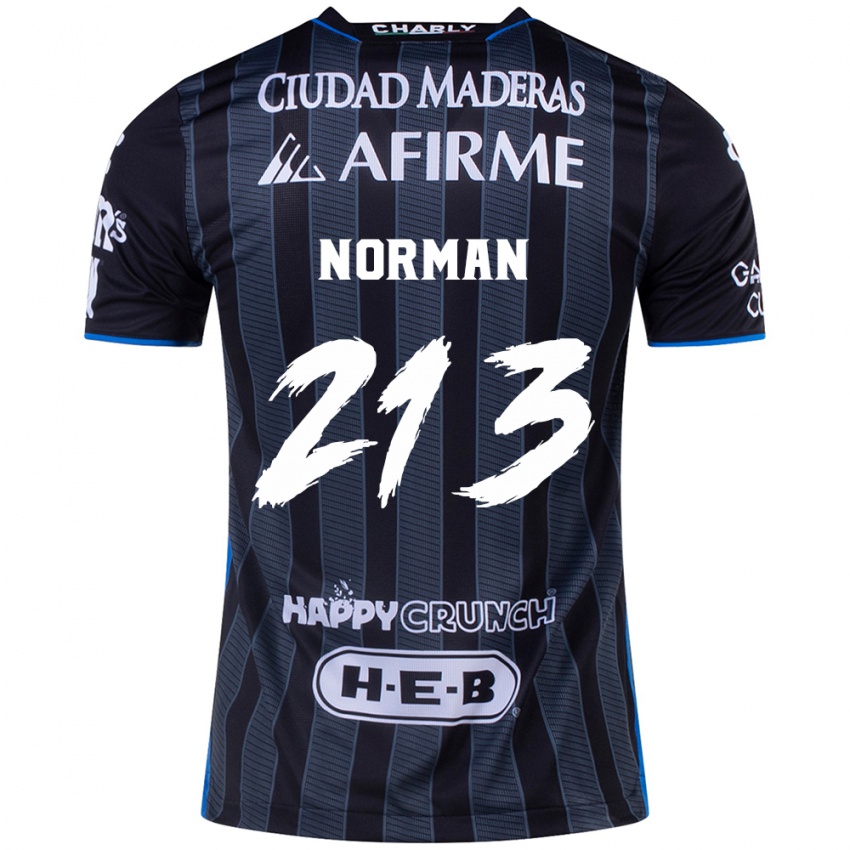 Niño Camiseta Humberto Norman #213 Blanco Negro 2ª Equipación 2024/25 La Camisa