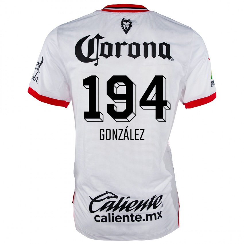 Niño Camiseta Cristopher González #194 Blanco Rojo 2ª Equipación 2024/25 La Camisa