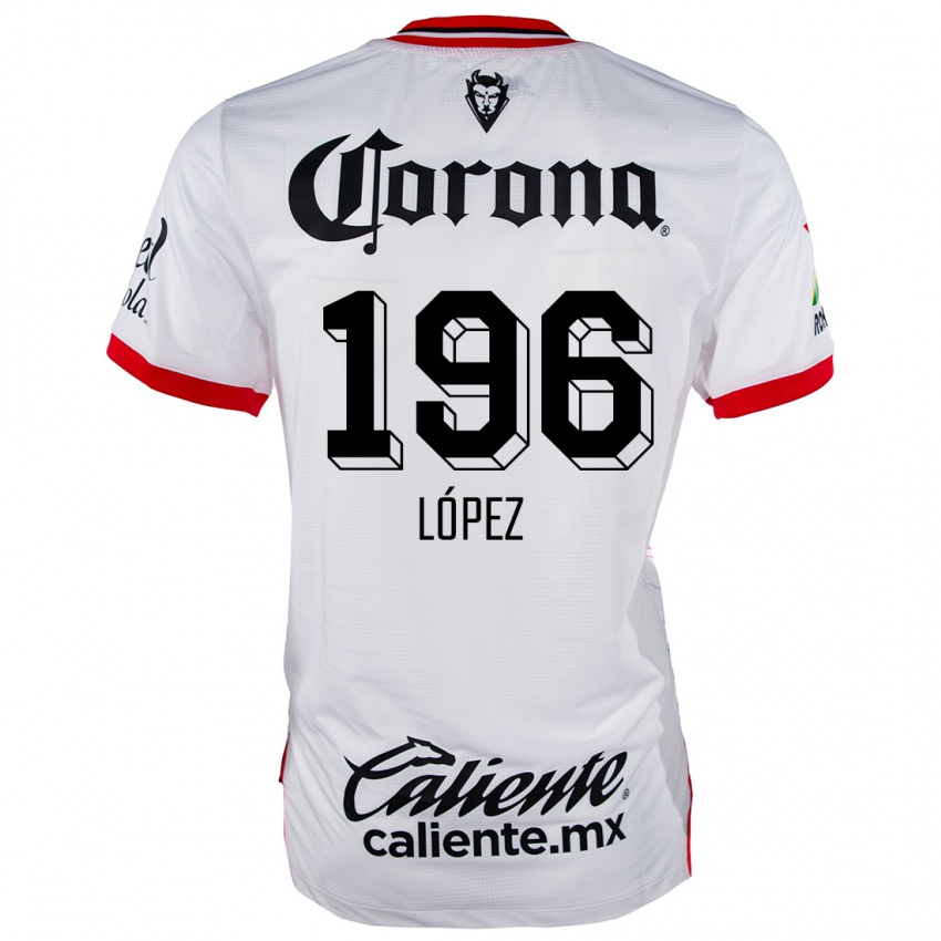 Niño Camiseta Ethan López #196 Blanco Rojo 2ª Equipación 2024/25 La Camisa