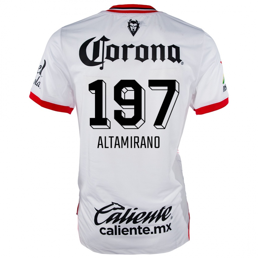 Niño Camiseta Óscar Altamirano #197 Blanco Rojo 2ª Equipación 2024/25 La Camisa