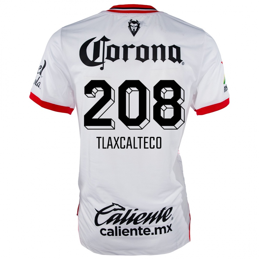 Niño Camiseta Sait Tlaxcalteco #208 Blanco Rojo 2ª Equipación 2024/25 La Camisa