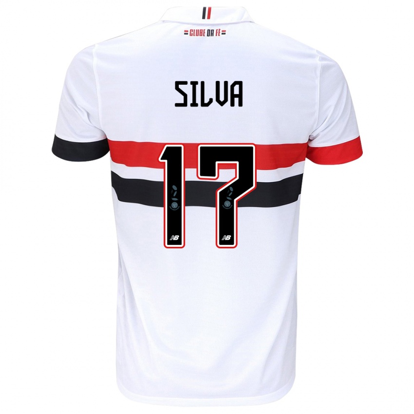 Hombre Camiseta André Silva #17 Blanco Rojo Negro 1ª Equipación 2024/25 La Camisa