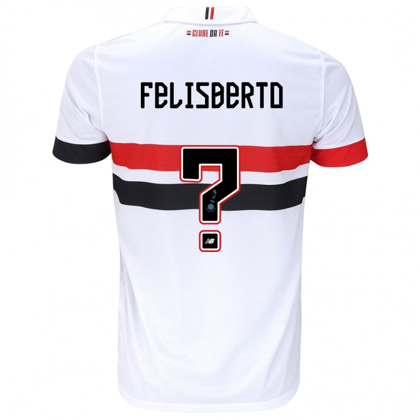 Hombre Camiseta Igor Felisberto #0 Blanco Rojo Negro 1ª Equipación 2024/25 La Camisa