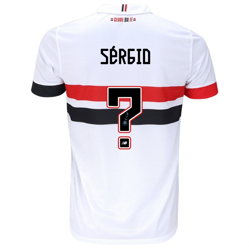 Hombre Camiseta Paulo Sérgio #0 Blanco Rojo Negro 1ª Equipación 2024/25 La Camisa