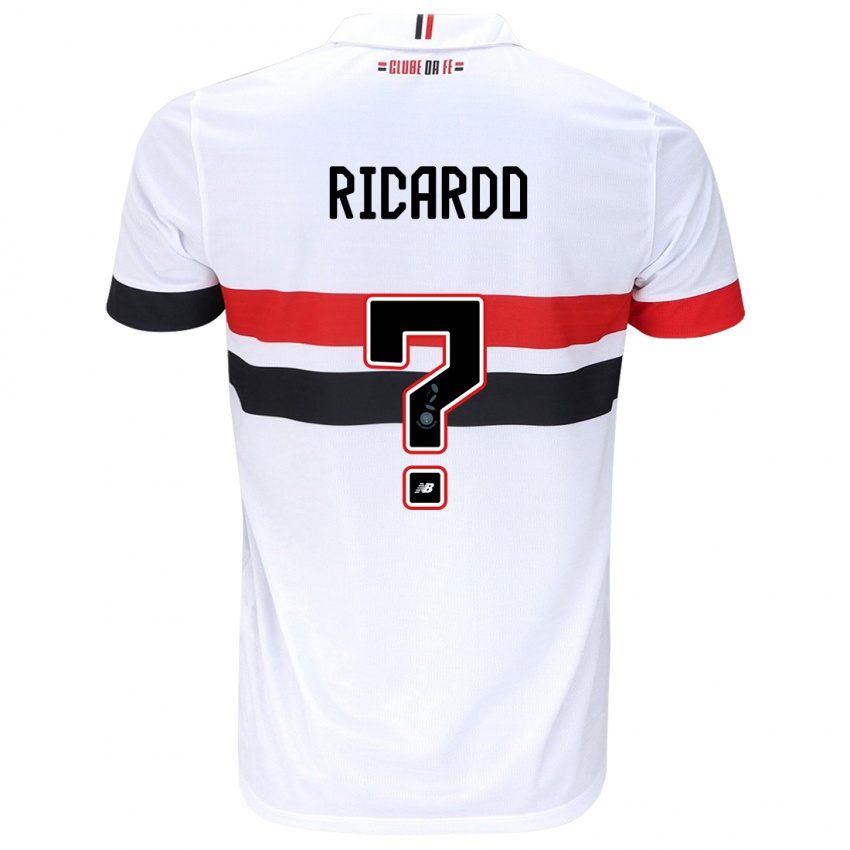 Hombre Camiseta João Ricardo #0 Blanco Rojo Negro 1ª Equipación 2024/25 La Camisa