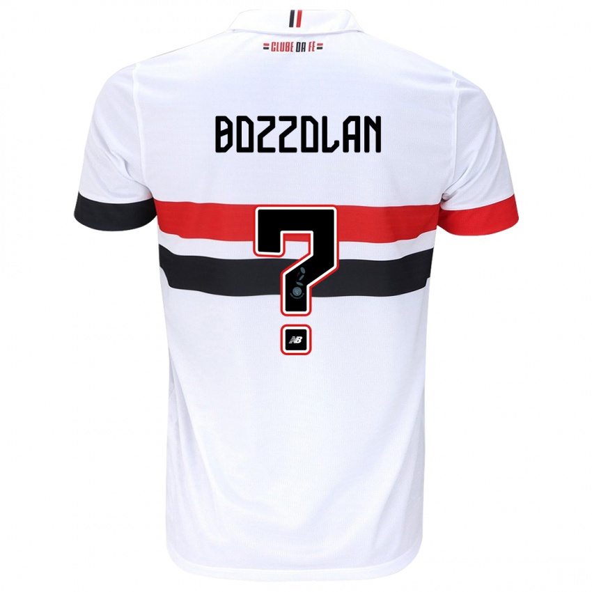 Hombre Camiseta Gabriel Bozzolan #0 Blanco Rojo Negro 1ª Equipación 2024/25 La Camisa