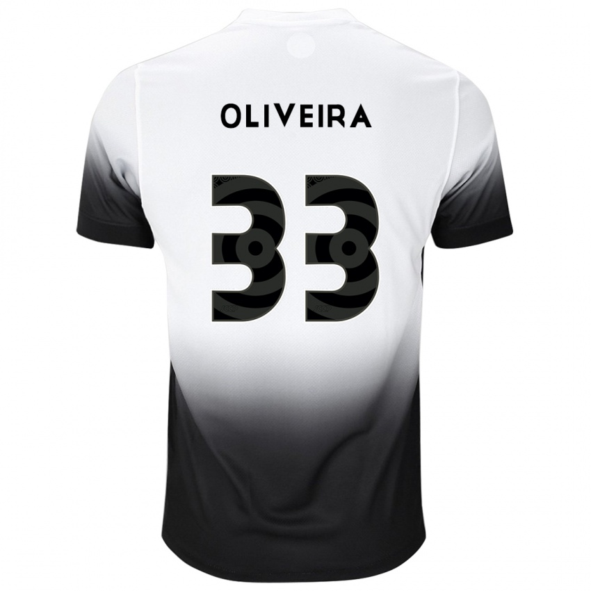 Hombre Camiseta Ruan Oliveira #33 Blanco Negro 1ª Equipación 2024/25 La Camisa