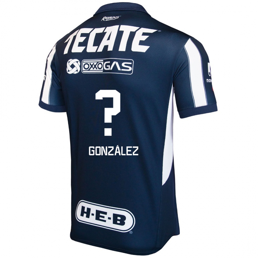 Hombre Camiseta Irvin González #0 Azul Rojo Blanco 1ª Equipación 2024/25 La Camisa