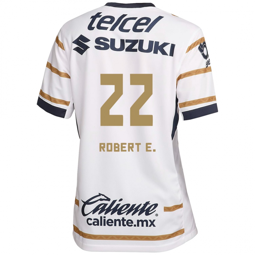 Hombre Camiseta Robert Ergas #22 Obsidiana Blanca 1ª Equipación 2024/25 La Camisa