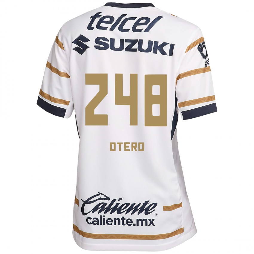 Hombre Camiseta Jonathan Otero #248 Obsidiana Blanca 1ª Equipación 2024/25 La Camisa