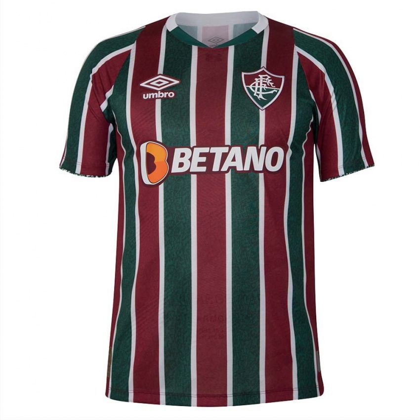 Hombre Camiseta Hiago Nascimento #0 Verde Granate Blanco 1ª Equipación 2024/25 La Camisa