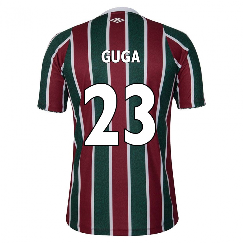 Hombre Camiseta Guga #23 Verde Granate Blanco 1ª Equipación 2024/25 La Camisa