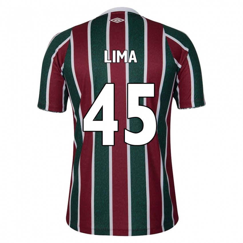 Hombre Camiseta Lima #45 Verde Granate Blanco 1ª Equipación 2024/25 La Camisa