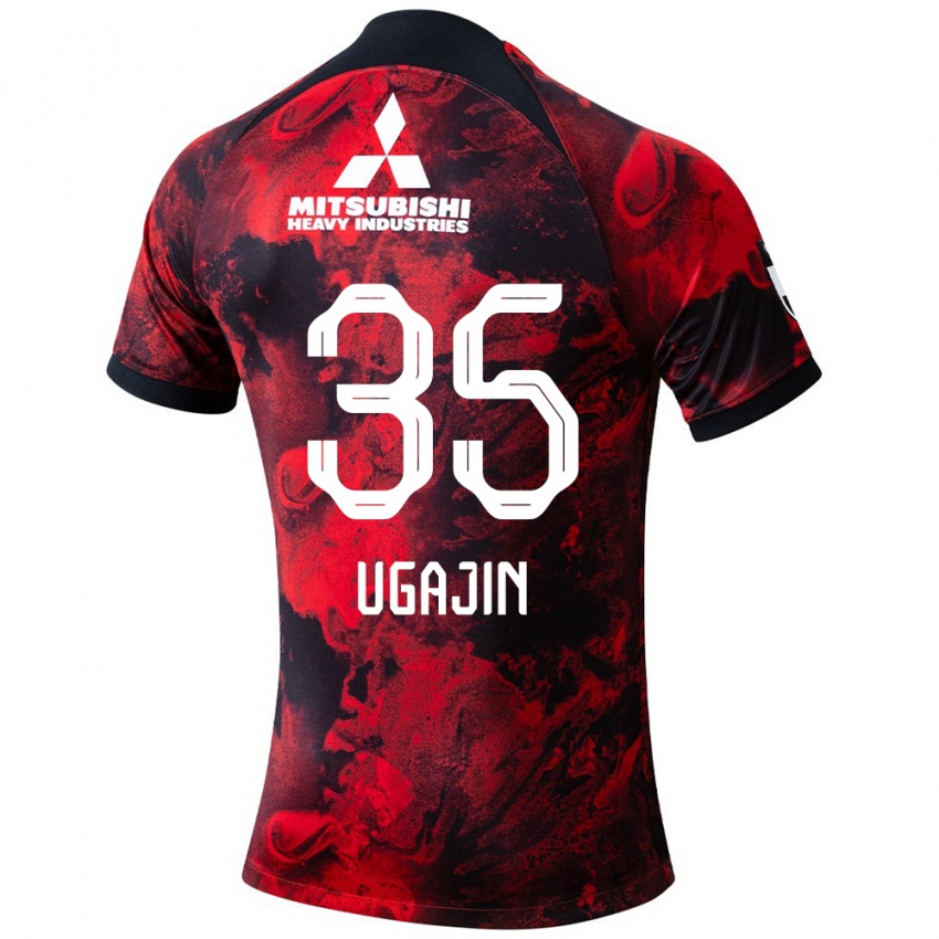 Hombre Camiseta Tomoya Ugajin #35 Negro Rojo 1ª Equipación 2024/25 La Camisa