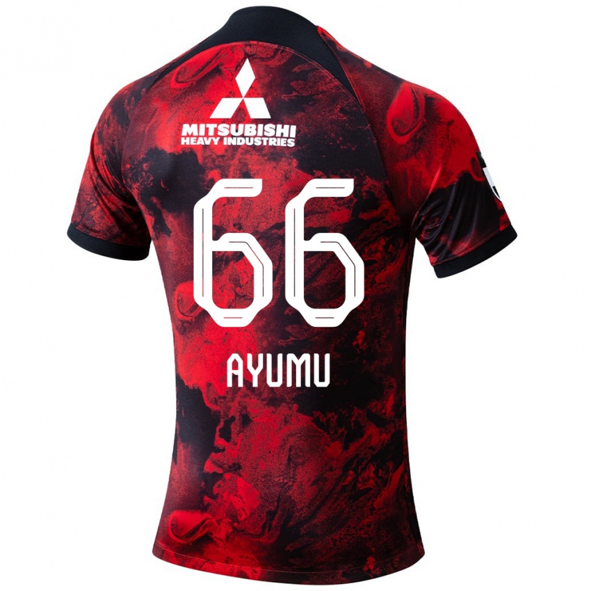 Hombre Camiseta Ayumu Ohata #66 Negro Rojo 1ª Equipación 2024/25 La Camisa