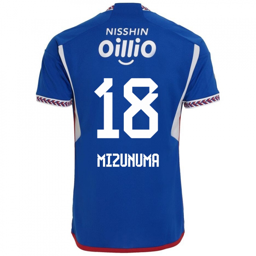 Hombre Camiseta Kota Mizunuma #18 Azul Blanco Rojo 1ª Equipación 2024/25 La Camisa