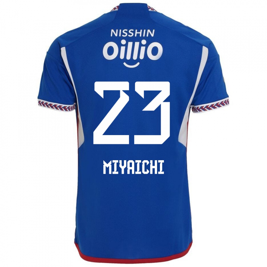 Hombre Camiseta Ryo Miyaichi #23 Azul Blanco Rojo 1ª Equipación 2024/25 La Camisa