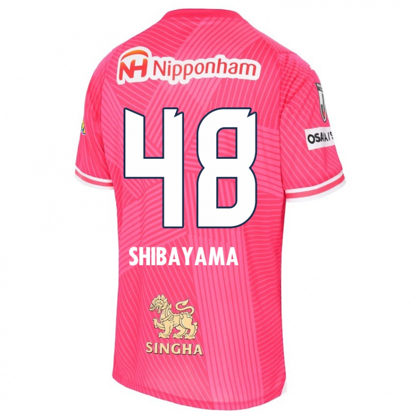 Hombre Camiseta Masaya Shibayama #48 Rosa Blanco 1ª Equipación 2024/25 La Camisa