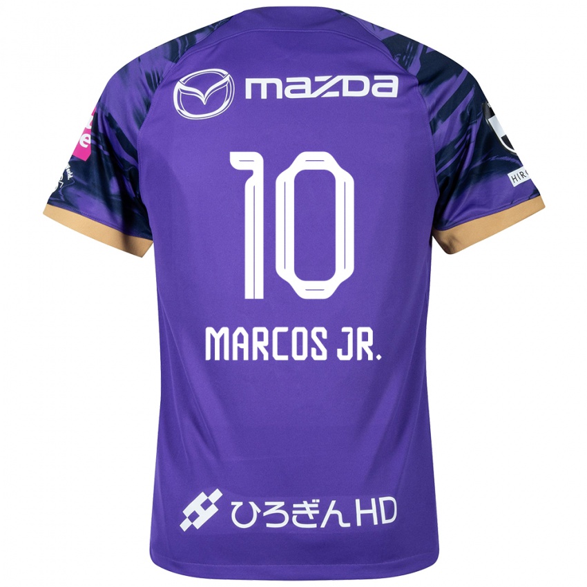 Hombre Camiseta Marcos Junior #10 Púrpura Blanco 1ª Equipación 2024/25 La Camisa