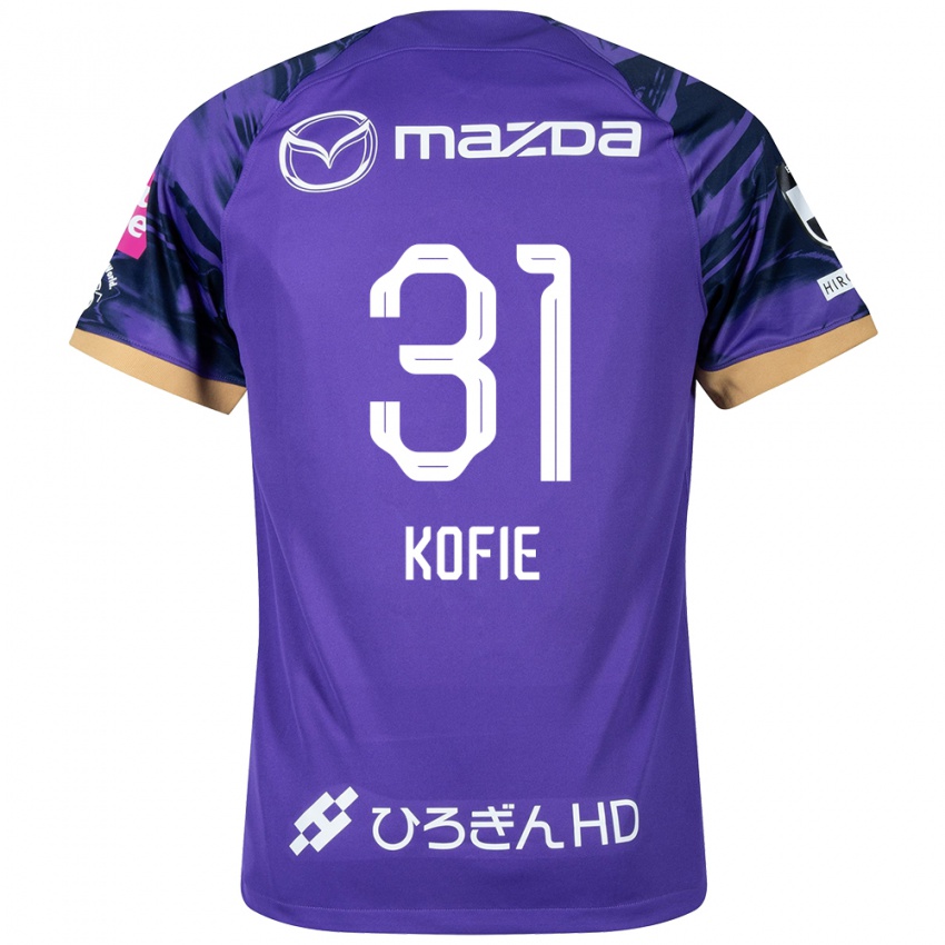 Hombre Camiseta Shota Kofie #31 Púrpura Blanco 1ª Equipación 2024/25 La Camisa