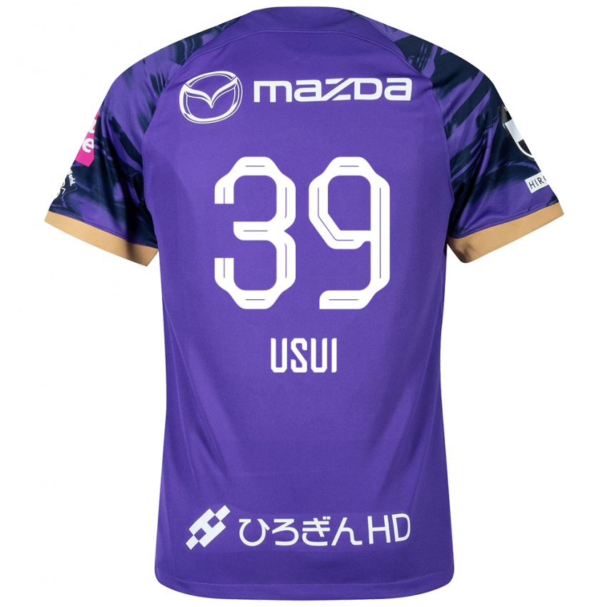 Hombre Camiseta Haruto Usui #39 Púrpura Blanco 1ª Equipación 2024/25 La Camisa