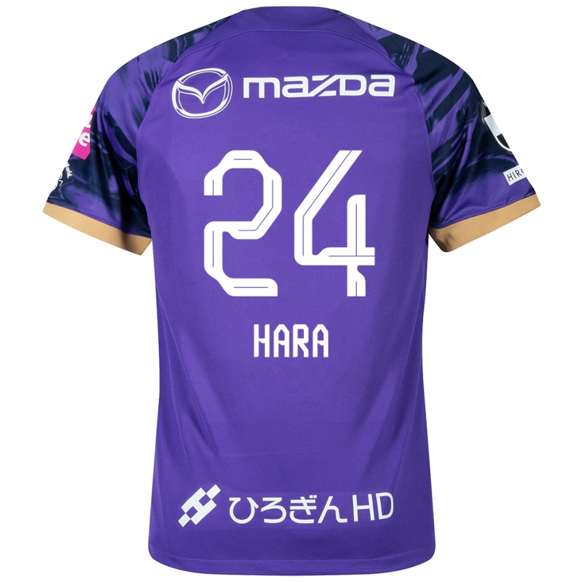 Hombre Camiseta Minato Hara #24 Púrpura Blanco 1ª Equipación 2024/25 La Camisa