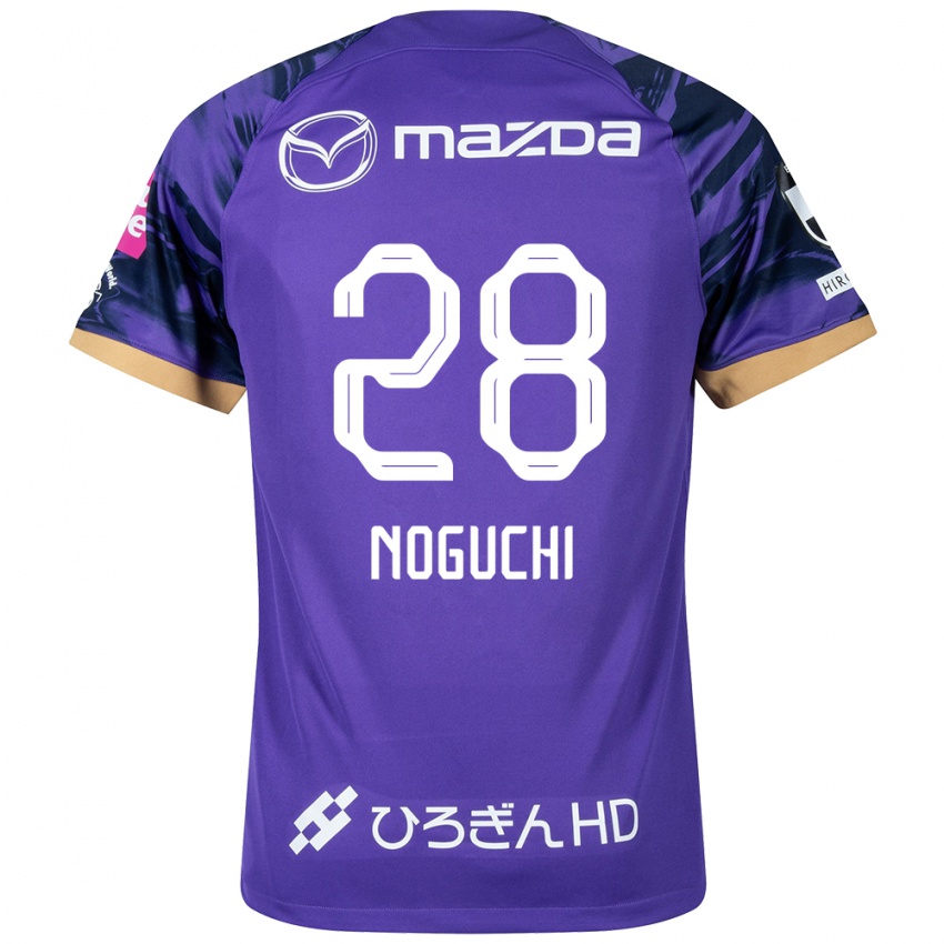 Hombre Camiseta Rento Noguchi #28 Púrpura Blanco 1ª Equipación 2024/25 La Camisa