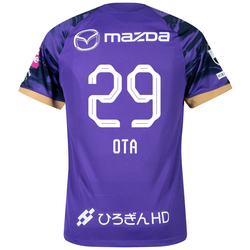 Hombre Camiseta Hiroto Ota #29 Púrpura Blanco 1ª Equipación 2024/25 La Camisa