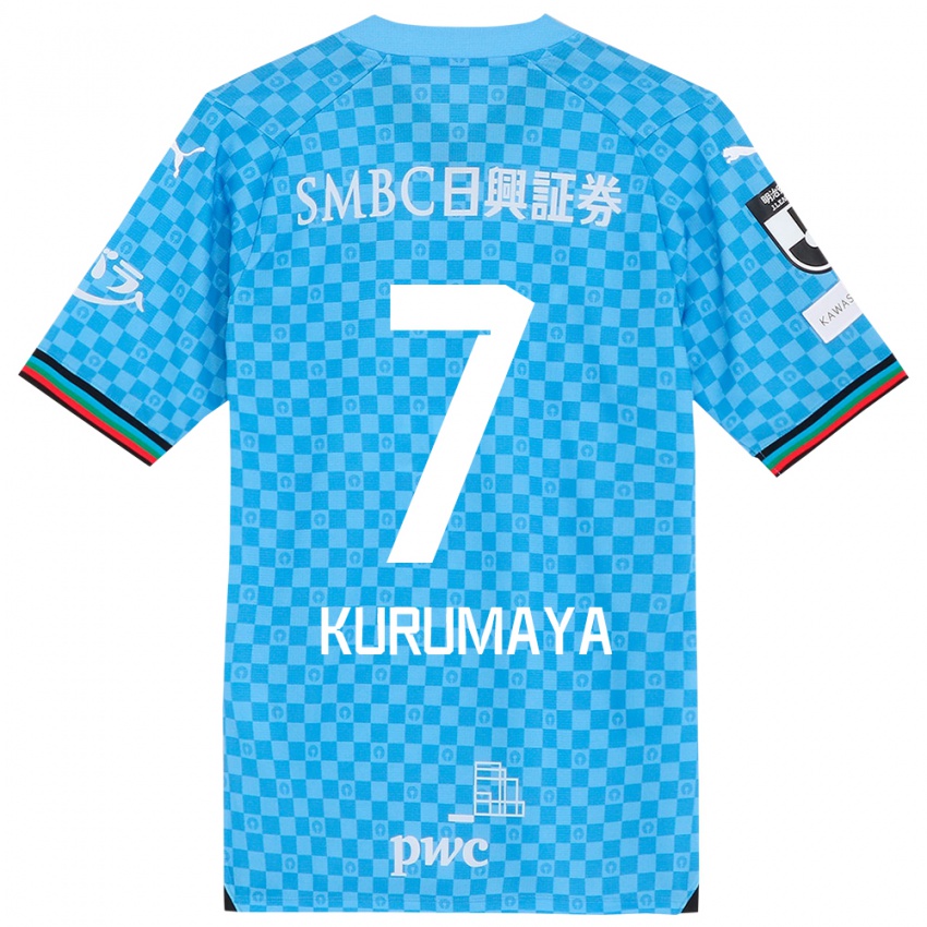 Hombre Camiseta Shintaro Kurumaya #7 Azul Celeste 1ª Equipación 2024/25 La Camisa