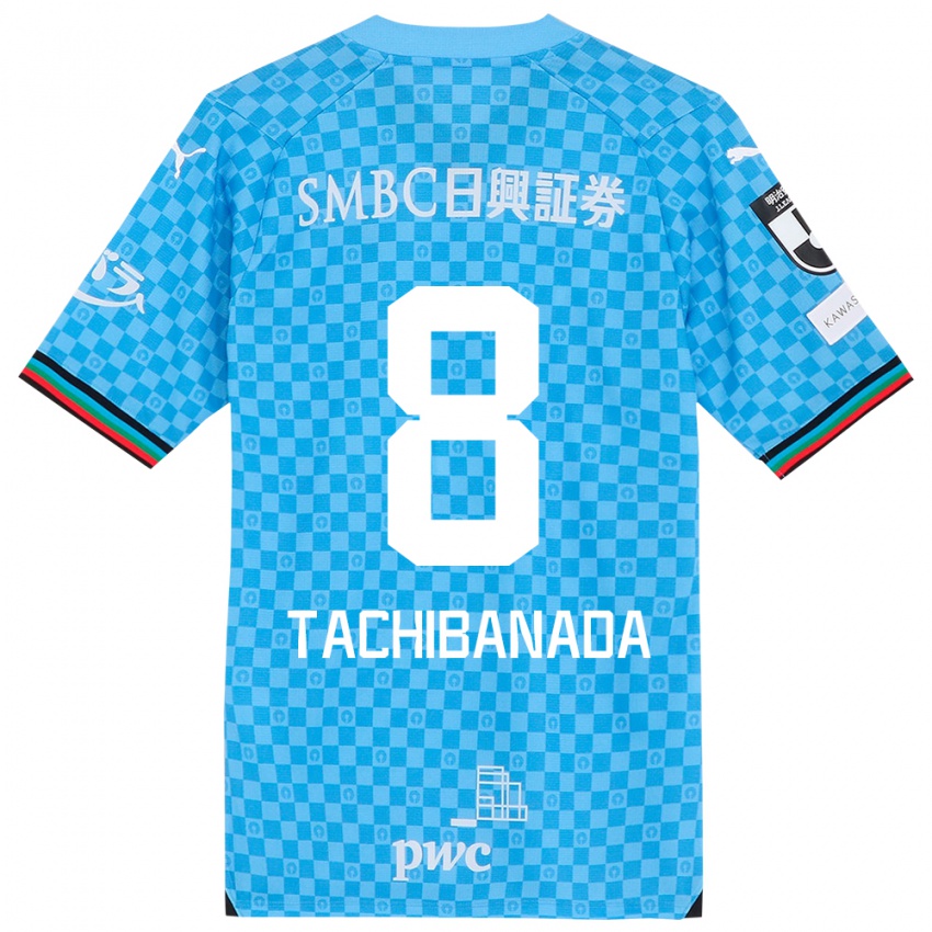 Hombre Camiseta Kento Tachibanada #8 Azul Celeste 1ª Equipación 2024/25 La Camisa