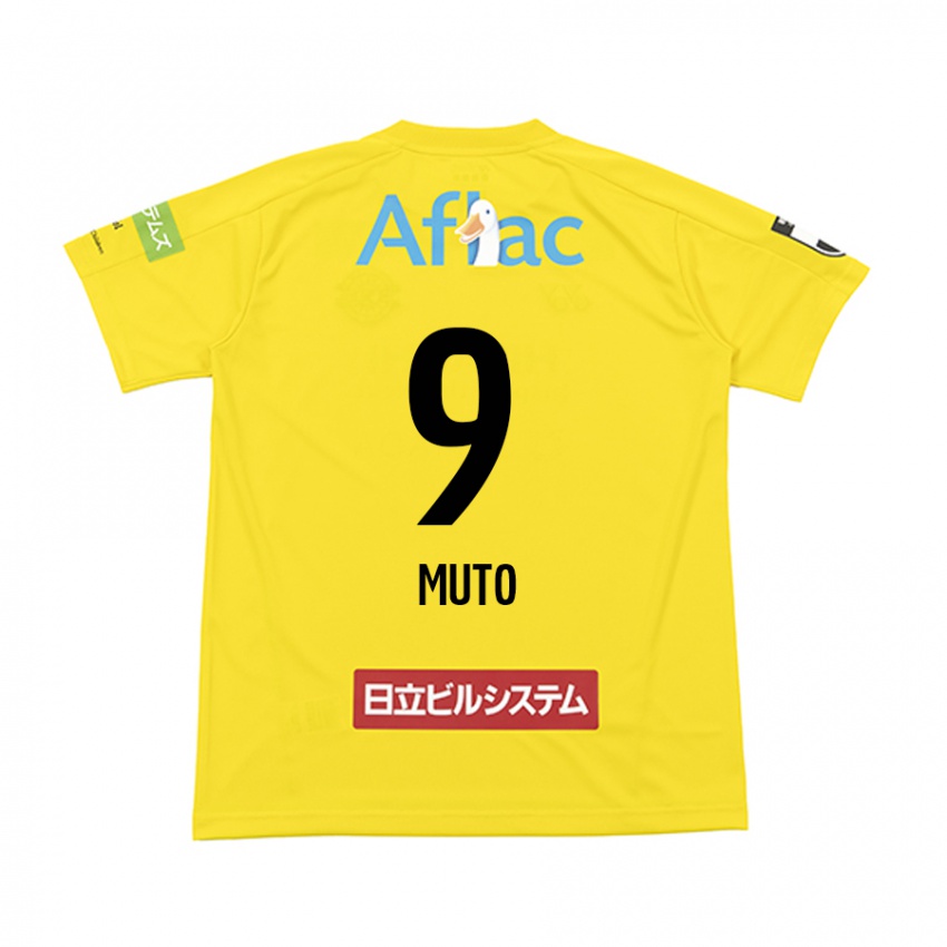 Hombre Camiseta Yuki Muto #9 Amarillo Negro 1ª Equipación 2024/25 La Camisa