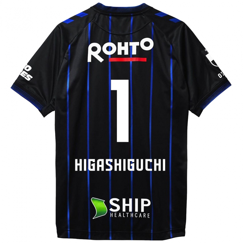 Hombre Camiseta Masaaki Higashiguchi #1 Azul Negro 1ª Equipación 2024/25 La Camisa