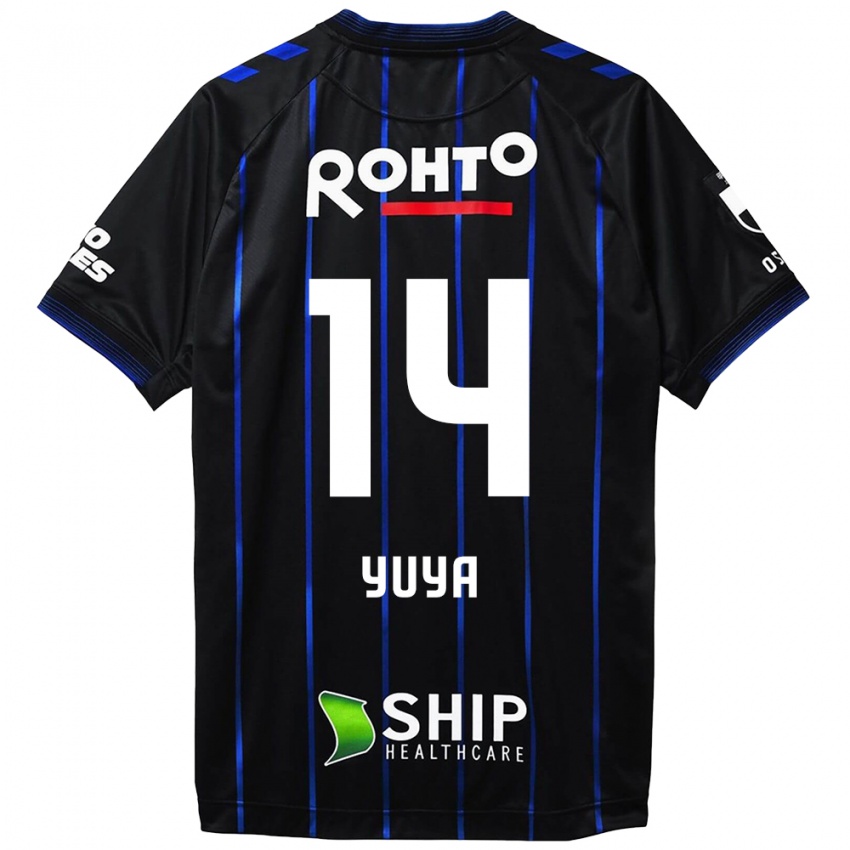 Hombre Camiseta Yuya Fukuda #14 Azul Negro 1ª Equipación 2024/25 La Camisa