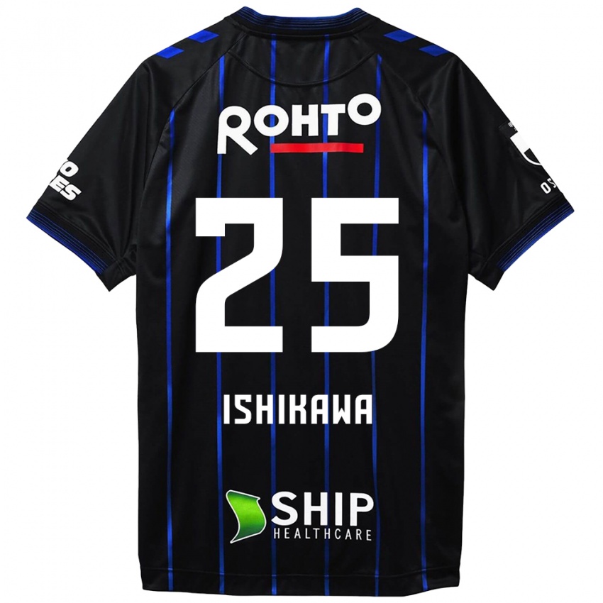 Hombre Camiseta Kei Ishikawa #25 Azul Negro 1ª Equipación 2024/25 La Camisa