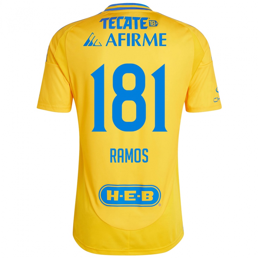 Hombre Camiseta Anthony Ramos #181 Oro Amarillo 1ª Equipación 2024/25 La Camisa