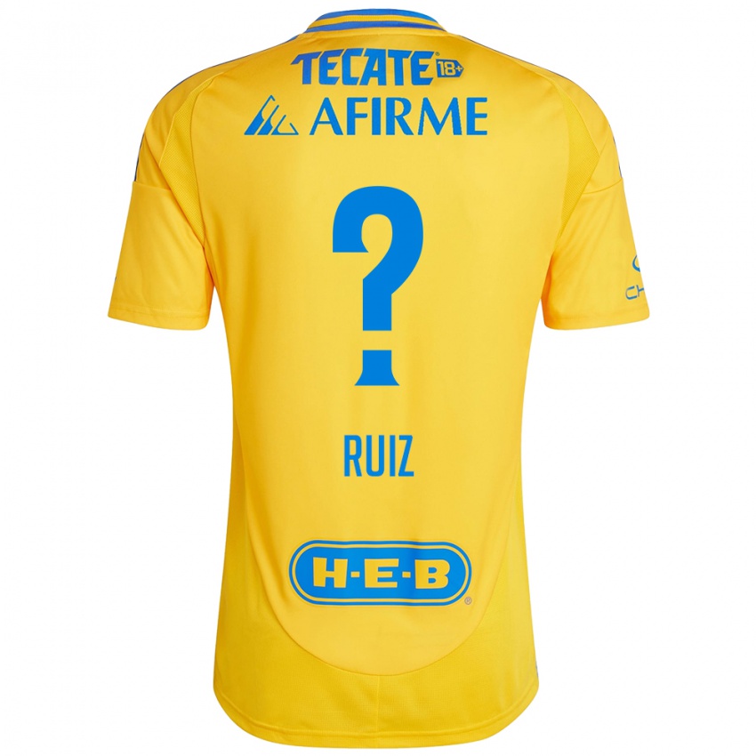 Hombre Camiseta Luis Ruiz #0 Oro Amarillo 1ª Equipación 2024/25 La Camisa