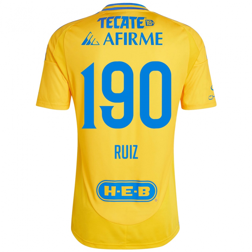 Hombre Camiseta Óscar Ruiz #190 Oro Amarillo 1ª Equipación 2024/25 La Camisa