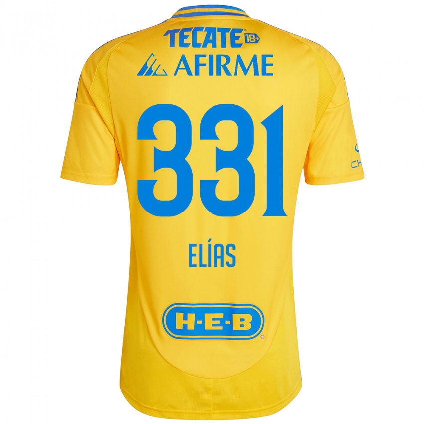 Hombre Camiseta Bruno Elías #331 Oro Amarillo 1ª Equipación 2024/25 La Camisa